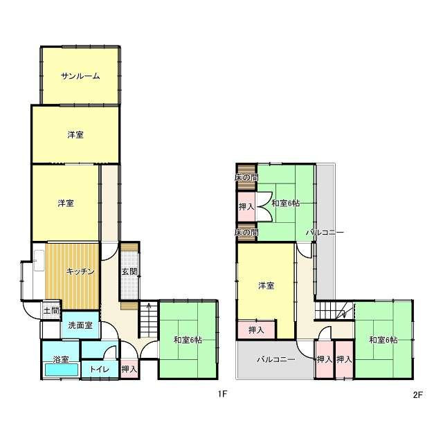 白井掛戸建の間取り