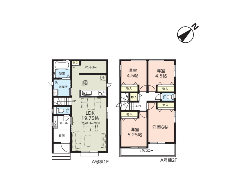 さいたま市西区指扇996番2　新築一戸建て　Aの間取り|さいたま市西区指扇996番2　新築一戸建て　A、4LDK、土地面積112.85m2、建物面積93.97m2