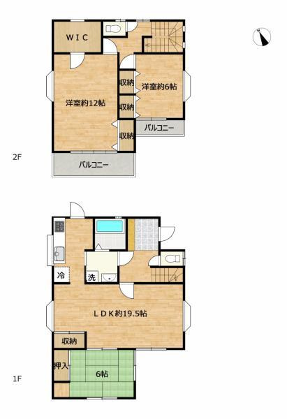 小山市神鳥谷2丁目　中古戸建の間取り