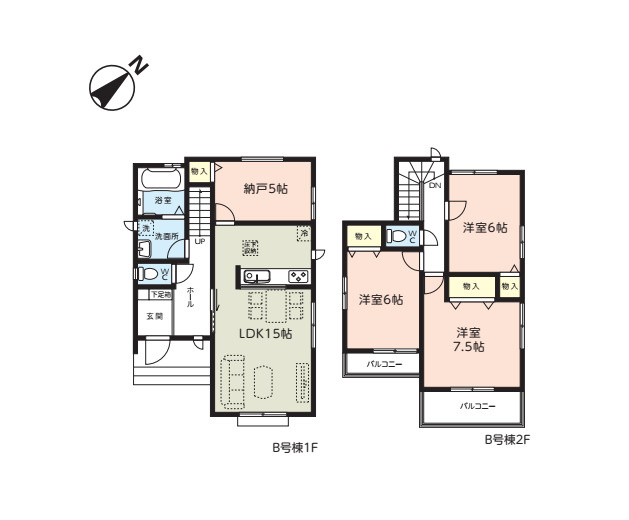 さいたま市西区指扇996番2　新築一戸建て　B