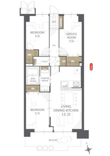 【間取り】サンシティ古江 