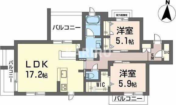 シャーメゾン ラト ファミリアの間取り