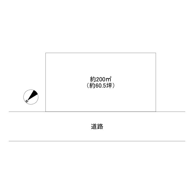 姫路市飯田３丁目　古家付土地の土地図