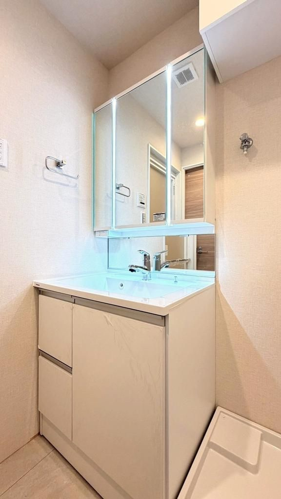 調布市染地２丁目の中古マンションの独立洗面台