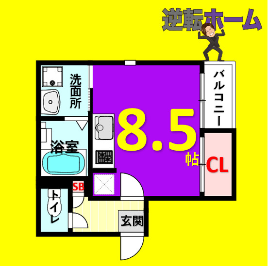 GRANDTIC Waltz　名古屋市賃貸　仲介手数料無料の間取り