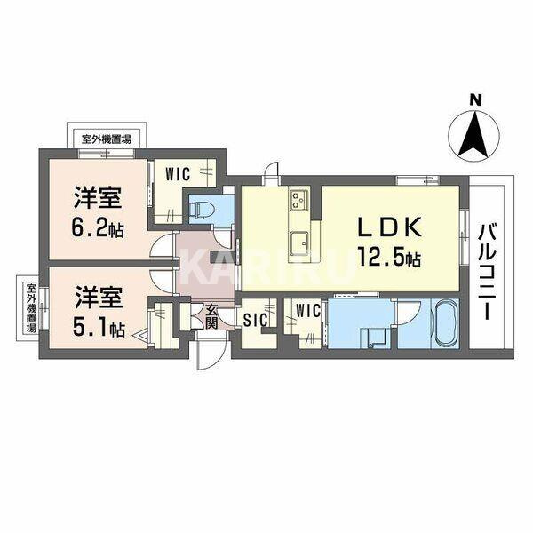 シャーメゾン ラト ファミリアの間取り