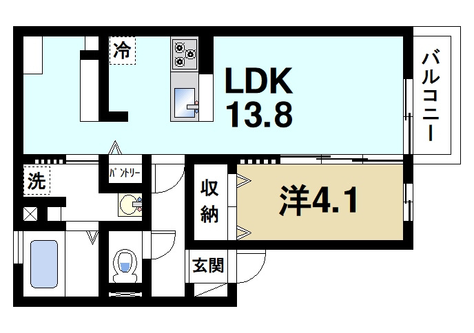 Nexus山中の間取り|1LDKの間取り