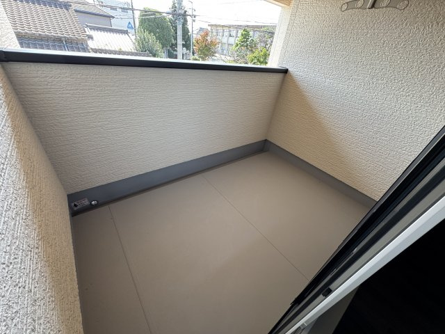 筑後市西牟田小学校前新築オール電化戸建　8号棟のバルコニー