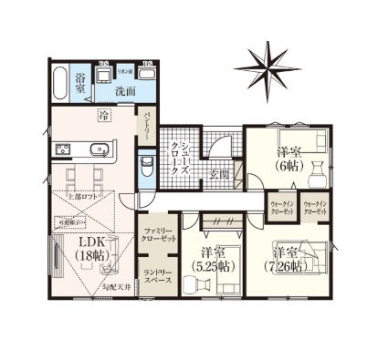 【GRAFARE 】　雀の宮４期　限定1邸の間取り|○間取り図○
収納上手になれる家♪【3LDK+SIC+ロフト+パントリー+ランドリースペース+FC+2WIC】