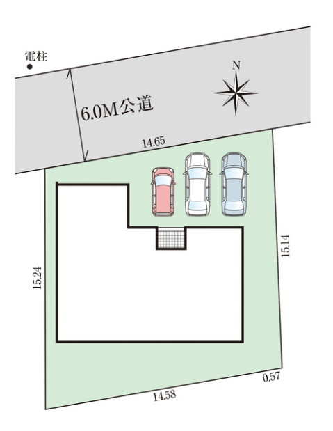 【GRAFARE 】　雀の宮４期　限定1邸の区画図|○配置図○
67.8坪の広い敷地を活かしたゆとり敷地を活かしたゆとりある平屋建て♪