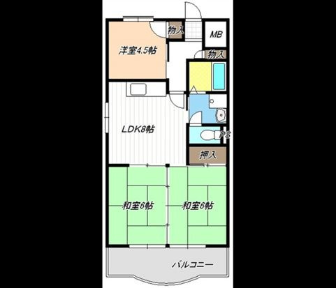 グリーンハイツ和の間取り
