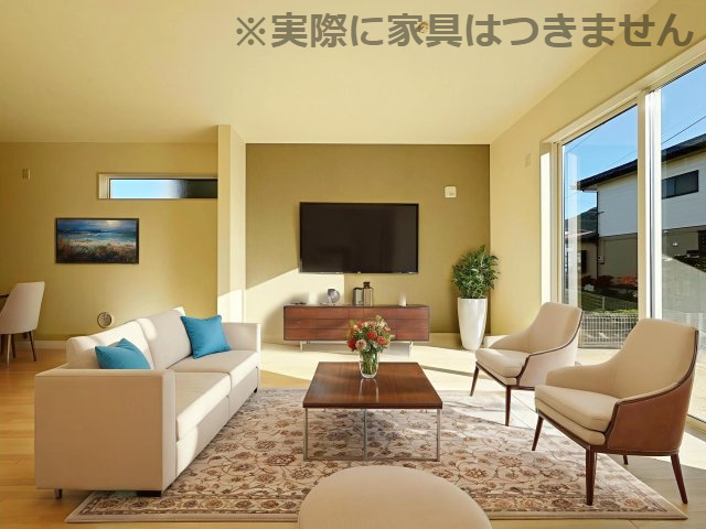 新築戸建・新築建売　福島市御山字沢田【長期優良住宅】御山小・清水中の居間・リビング|※同社施工例