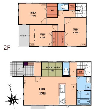 【間取り】 | 並木町3丁目戸建賃貸住宅