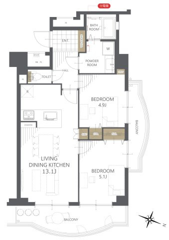 【間取り】ベルヴィル高崎中居町 