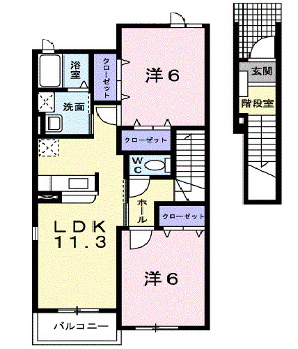 セントラルビレッジＡの間取り|使い勝手の良い間取りです♪