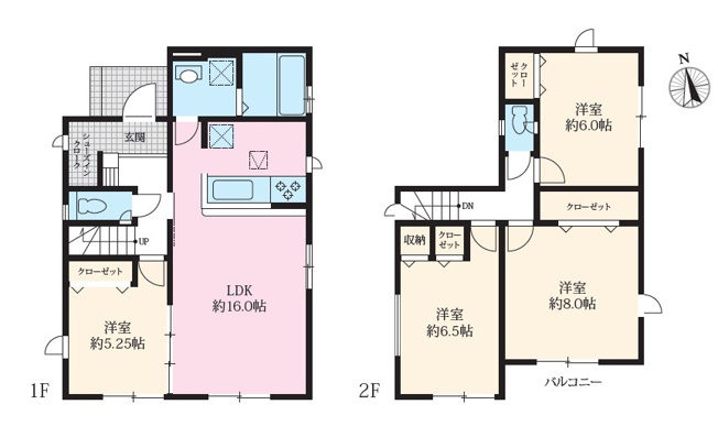 【間取り】 | 伊勢原市串橋　全６棟　新築住宅