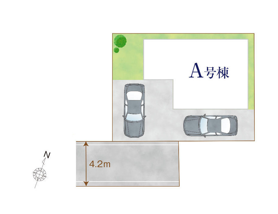 さいたま市北区東大成町2丁目　新築一戸建て　の区画図