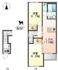 フェリオ　カーネの間取り