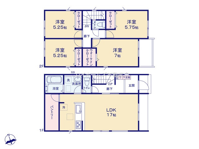 【間取り】 | 一宮市今伊勢町本神戸字筋替20『仲介料無料』新築戸建て | 1号棟
