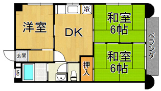 シャルマンフジ武庫之荘壱番館の間取り