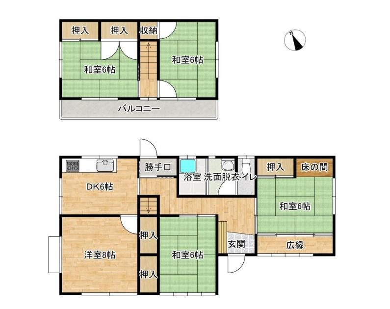 水戸市双葉台2丁目　中古戸建の間取り