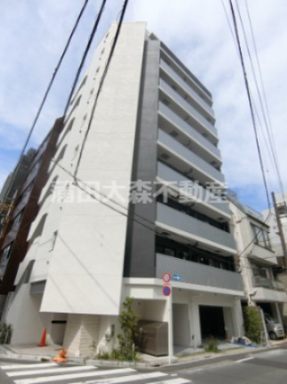 グランカーサ蒲田ウエストの外観|2025年3月築　RC鉄筋コンクリート造地上9階建て総戸数16戸　Wi-Fiインターネット無料
東京都大田区西蒲田7丁目　JR京浜東北線蒲田駅徒歩9分、東急池上線蓮沼駅近最寄り徒歩2分