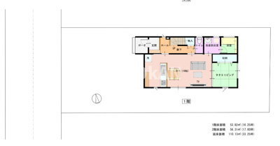 【区画図】 | 天童市老野森【新築建売】リリーフA棟 | 全体区画図