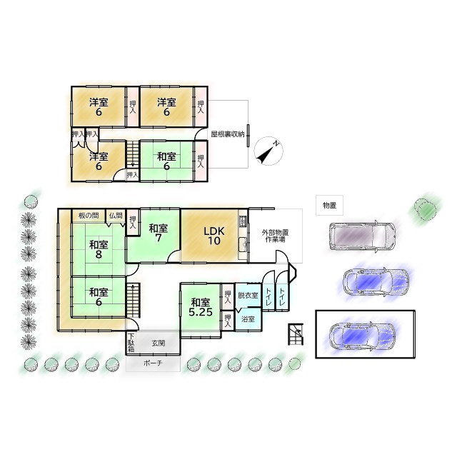 大原戸寺町 中古戸建の間取り