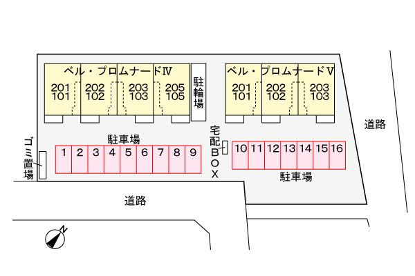 ベル・プロムナードⅤ　　刈谷市の賃貸ならクラスホーム刈谷店の駐車場
