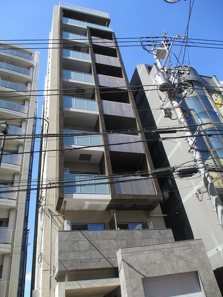 クリスタルパレス蒲西の外観| 10階建です