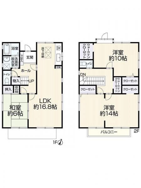 刈谷市恩田町2丁目　中古住宅の間取り|3799万円、３LDK、土地面積:224.06㎡、建物面積:116.91㎡