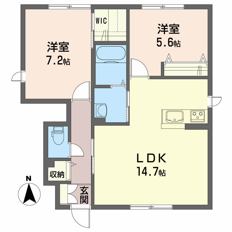 シャーメゾン・デイレイ Ⅰ棟の間取り