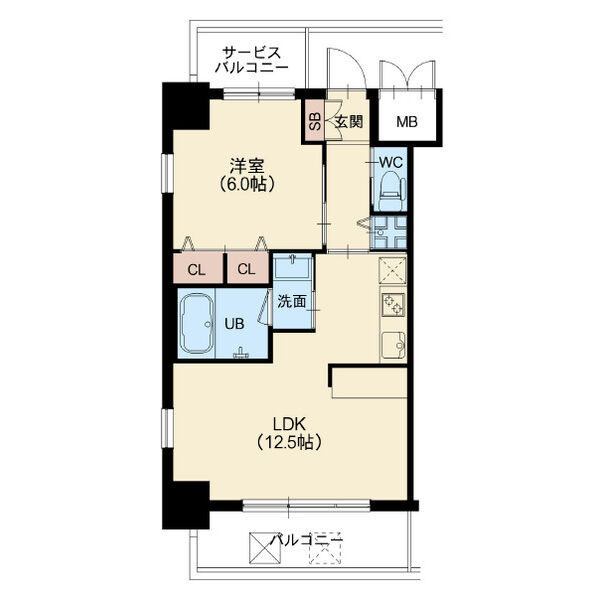 スプランディッド新大阪キャトルの間取り