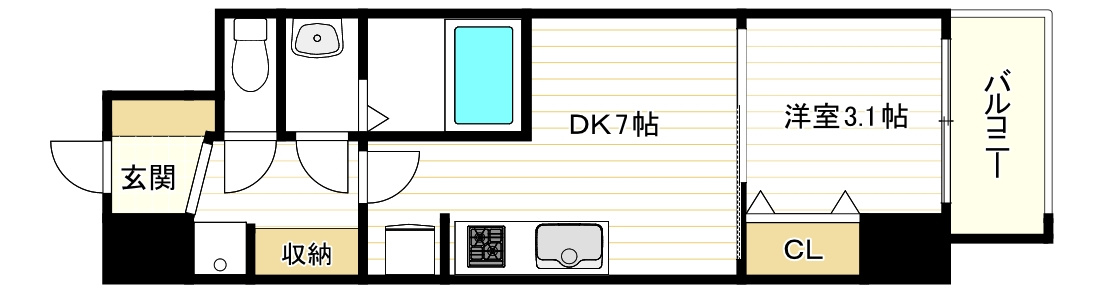 スペーシア日本橋東の間取り