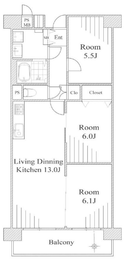 東大和市立野３丁目の中古マンション