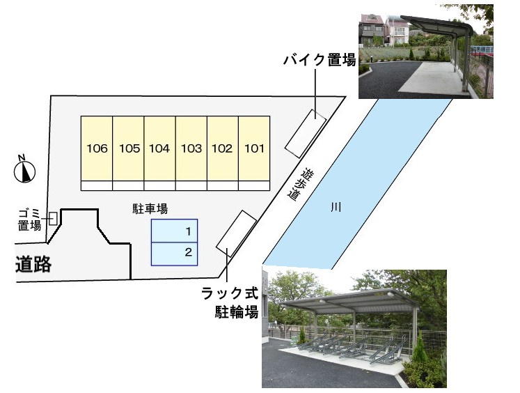 フリージア本郷台の駐車場|駐車場