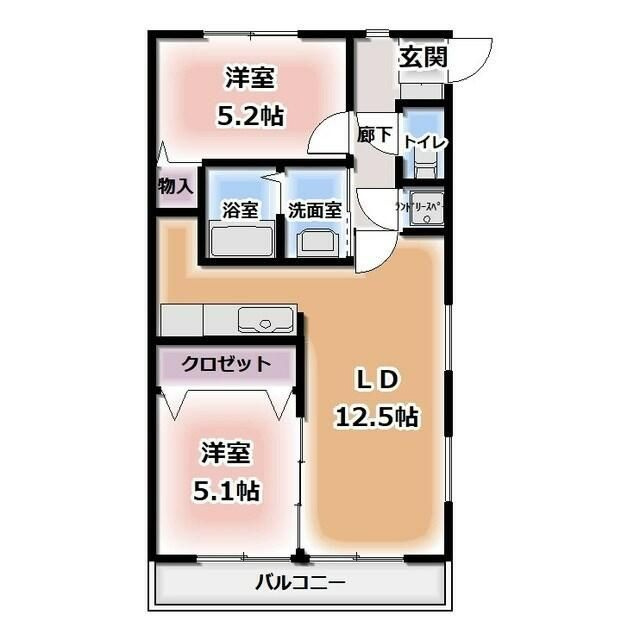 グランコートⅡの間取り