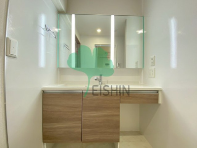 【洗面所】 | D-ROOM五十川2 | シンプルで使いやすい洗面台です！