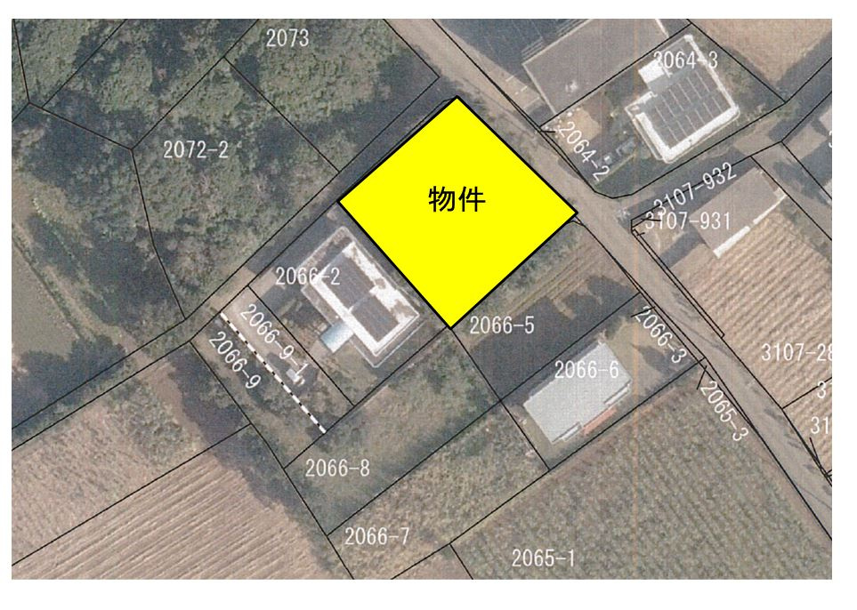 平良字下里2066-1・2066-4の区画図