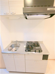 ルーブル多摩川九番館のキッチン|2口ガスシステムキッチン