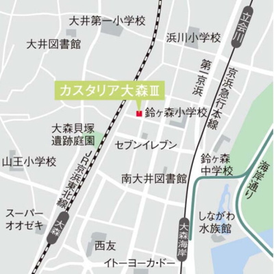 【地図】 | カスタリア大森Ⅲ | 地図