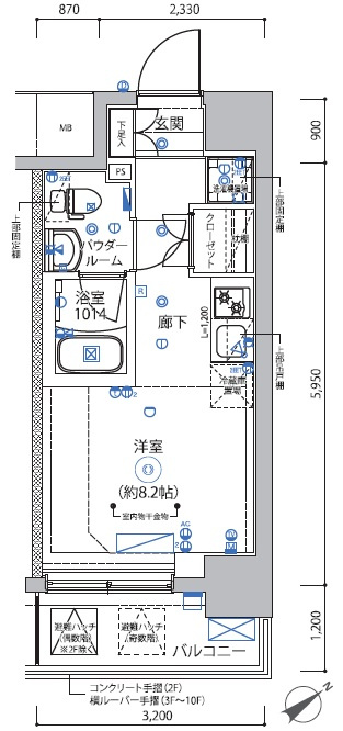 RELUXIA横濱反町の間取り