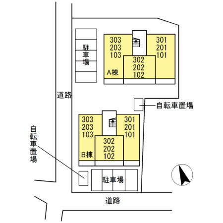 Ｌｏｃｏ☆ＭｏｃｏⅣの区画図