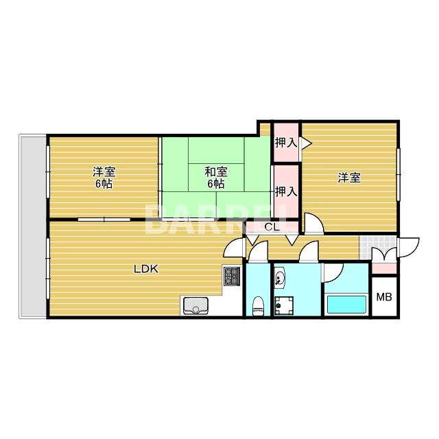 インペリアル花屋敷の間取り