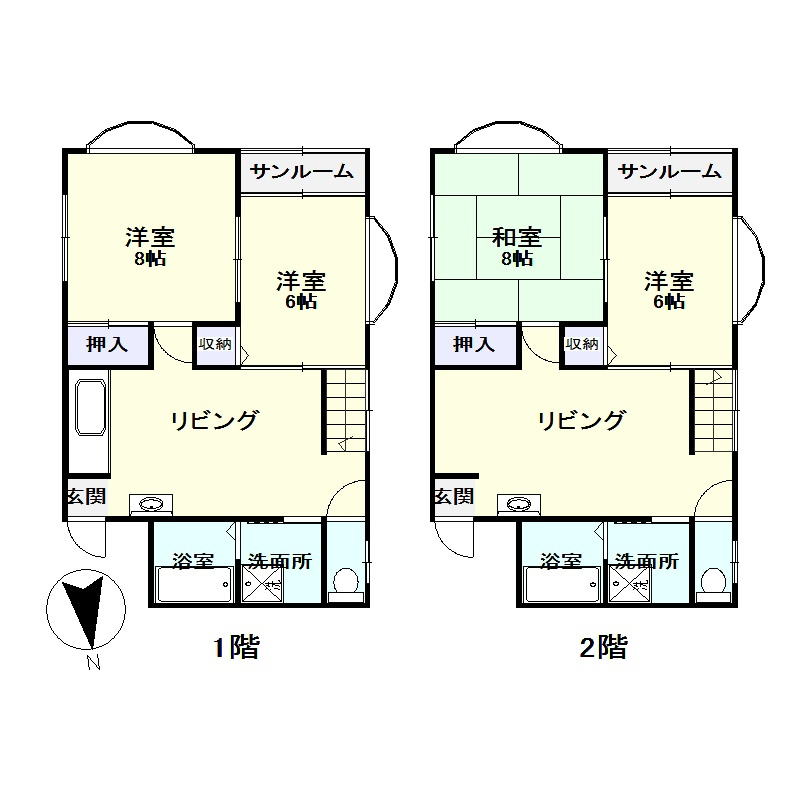 リバティヒルズB棟の間取り