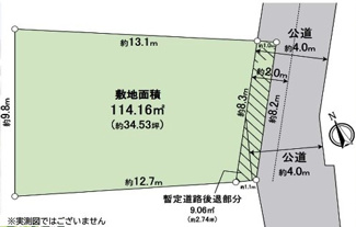【区画図】 | 川越市三光町　建築条件なし売地　東武東上線『川越市駅』徒歩8分　【月越小学区】