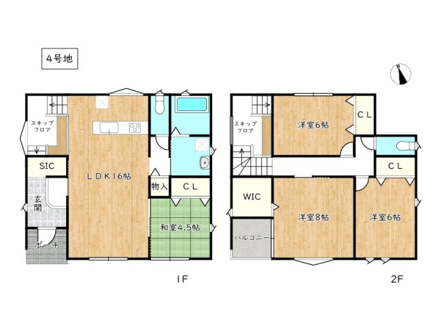 【間取り】 | タマタウン花田町小川／全4棟