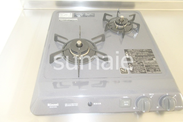 リブリ・Junoのキッチン|２口ガスコンロ付いています☆