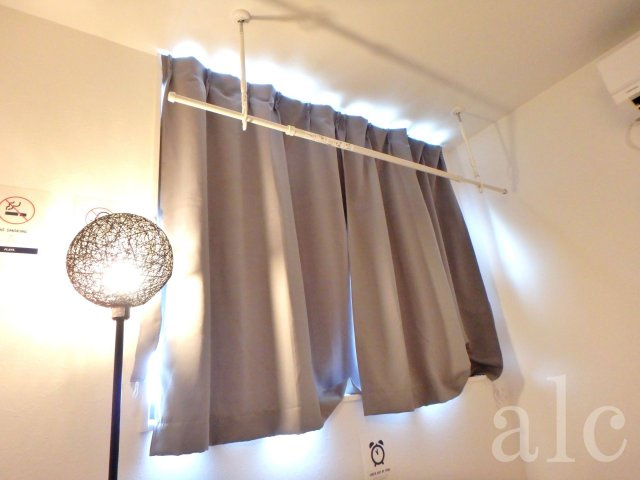 豊島区池袋３丁目の賃貸マンションの設備|間接照明・室内干し設備。洗濯機には乾燥機も内蔵されています。