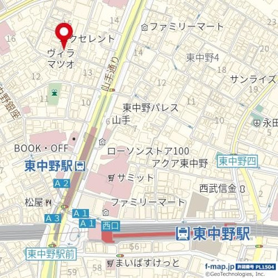 【地図】 | ソルナクレイシア東中野